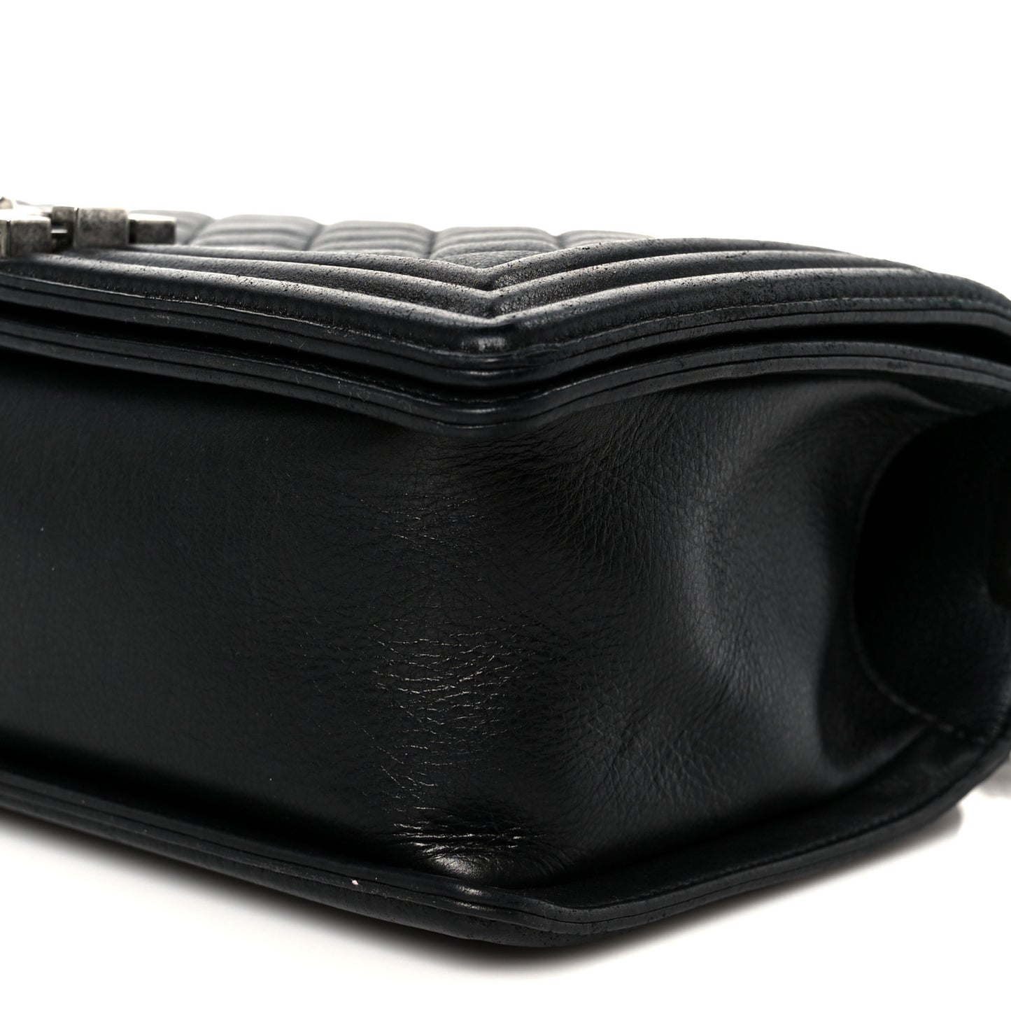 Calfskin Quilted Medium Boy Flap Black