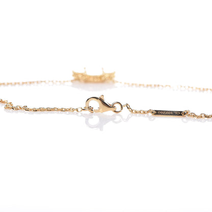 Van Cleef & Arpels 18K Yellow Gold Mother of Pearl Vintage Alhambra Pendant Necklace 4 of 6