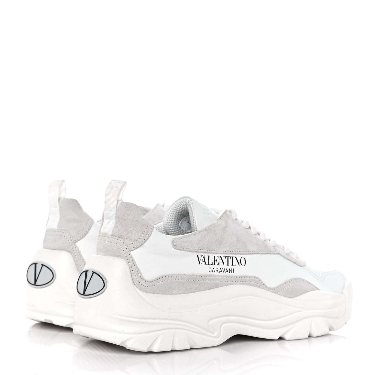 Calfskin Suede Mens Gumboy Sneakers 40.5 White