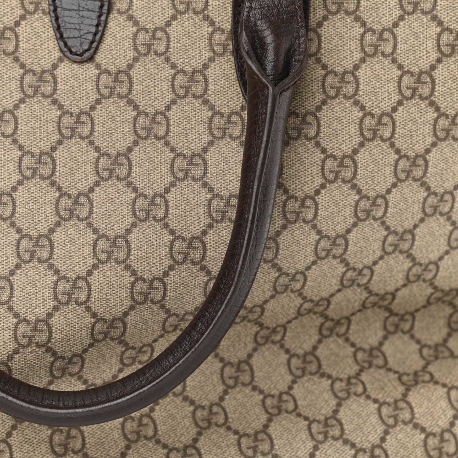 Gucci GG Plus Monogram Piston Lock Tote Dark Brown 13 of 14