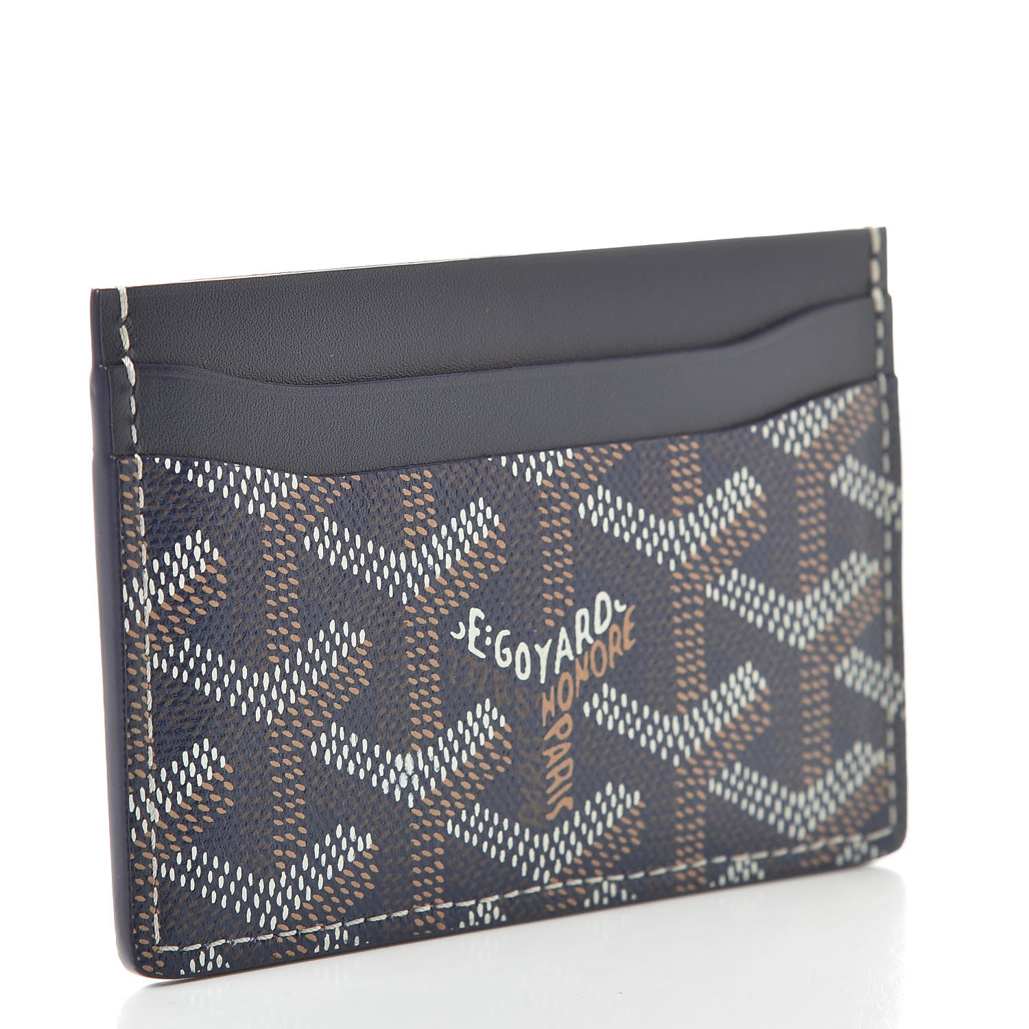 Goyard Goyardine Saint Sulpice Card Holder Navy 3 of 7