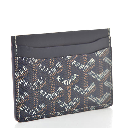 Goyard Goyardine Saint Sulpice Card Holder Navy 3 of 7