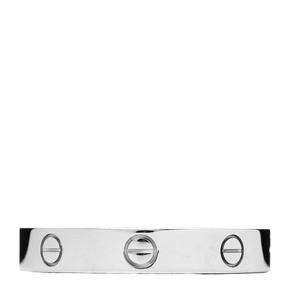 Cartier 18K White Gold 4mm LOVE Wedding Band Ring 63 10.5 3 of 5