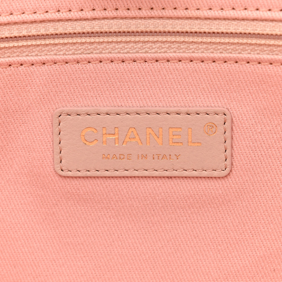 Small Addition Icon Chanel Mixed Fibers Calfskin Small Deauville Tote Rose Pink 1997429 ...