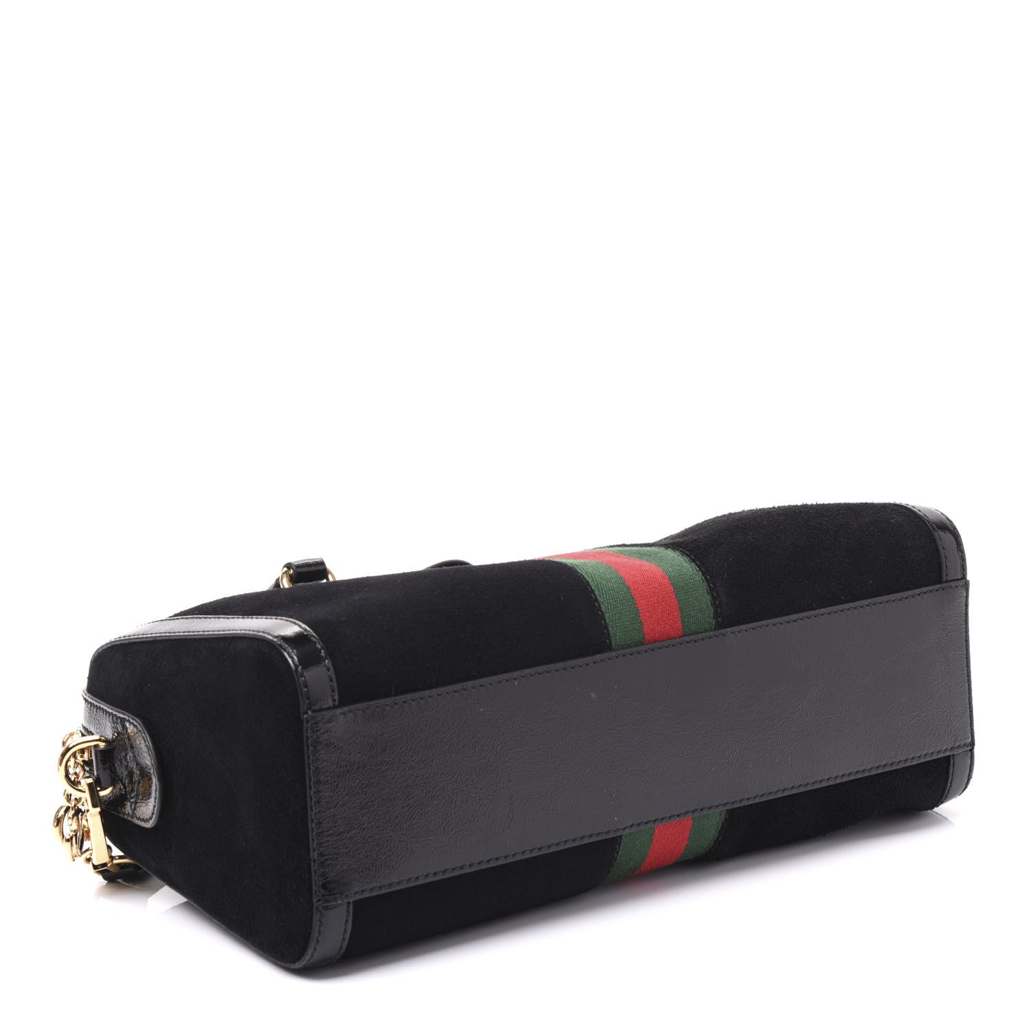 Gucci Suede Patent GG Web Medium Ophidia Boston Black 3 of 10