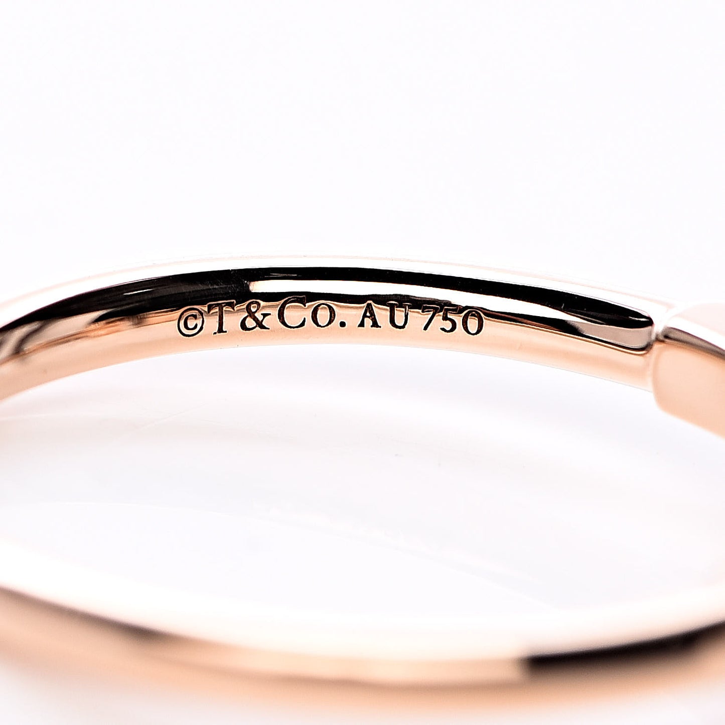 18K Rose Gold T Wire Ring 51 5.75