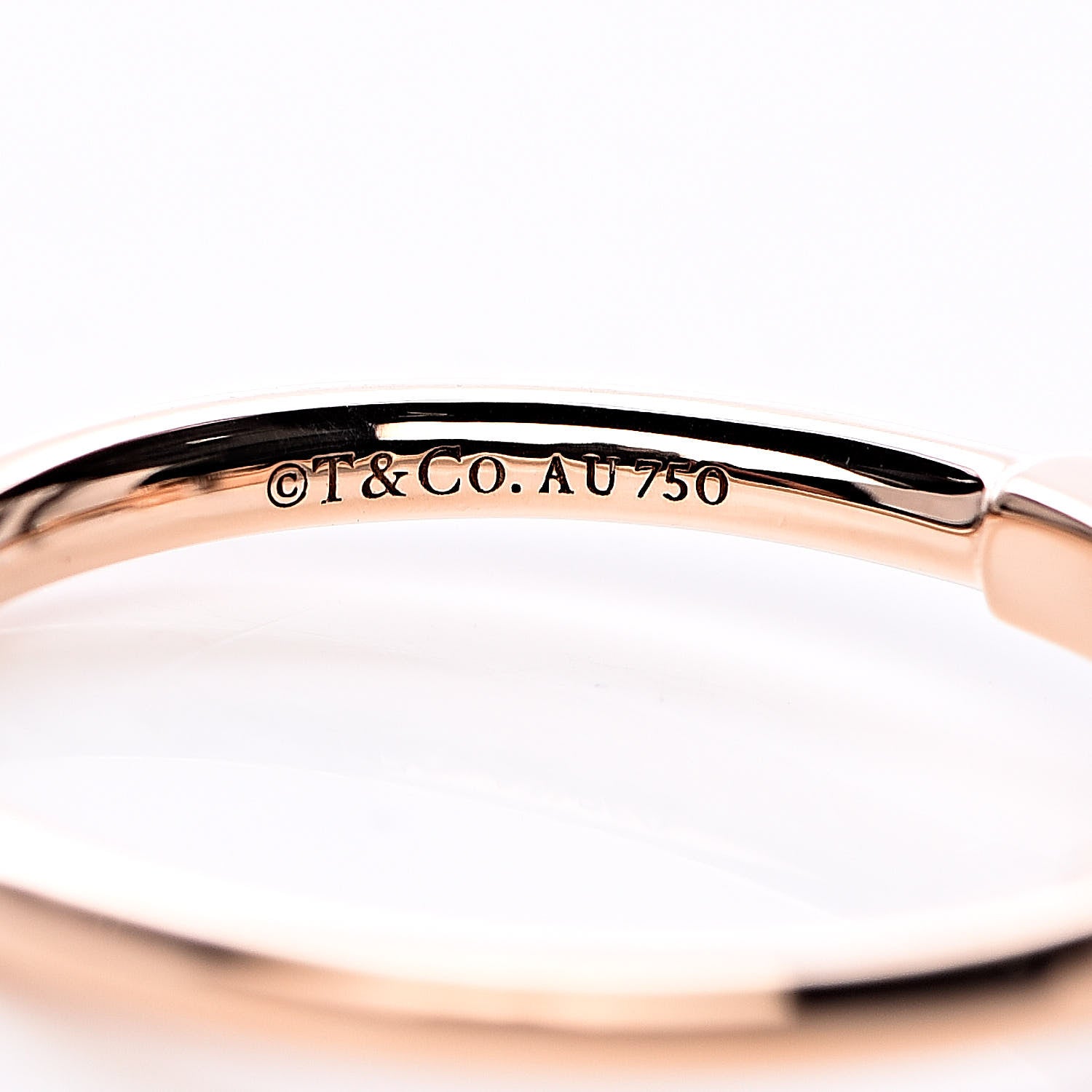 Tiffany 18K Rose Gold T Wire Ring 51 5.75 4 of 4