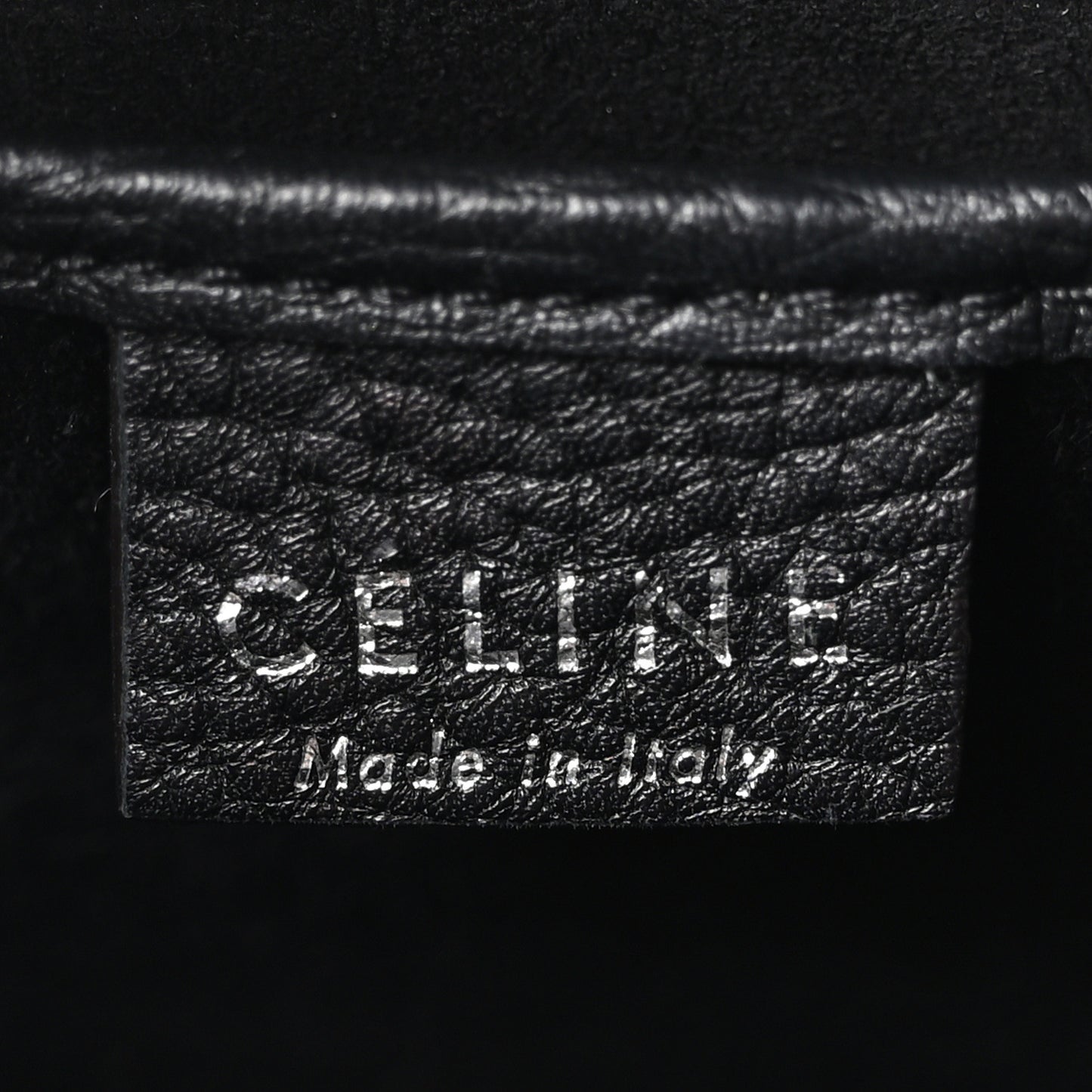 Drummed Calfskin Nano Luggage Black