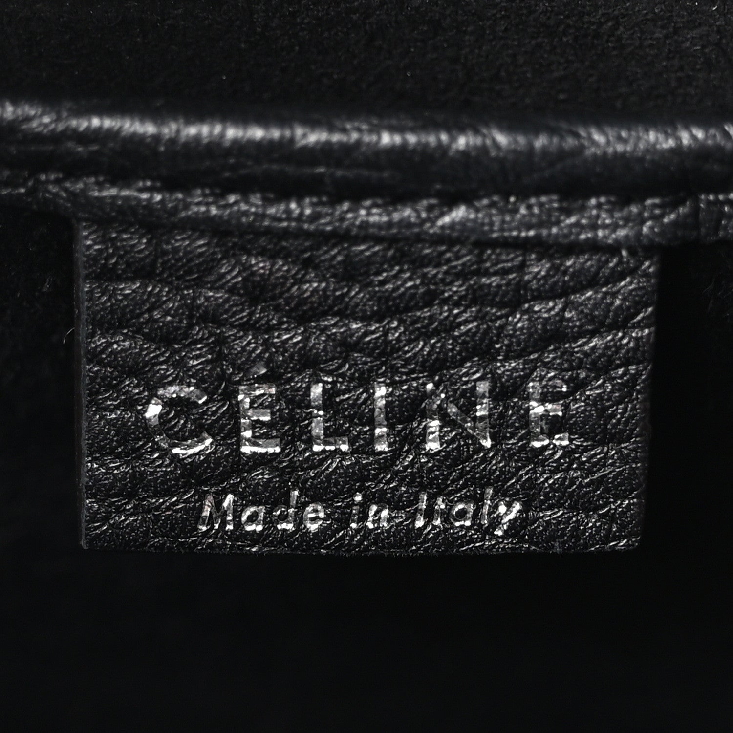 Celine Drummed Calfskin Nano Luggage Black 6 of 9