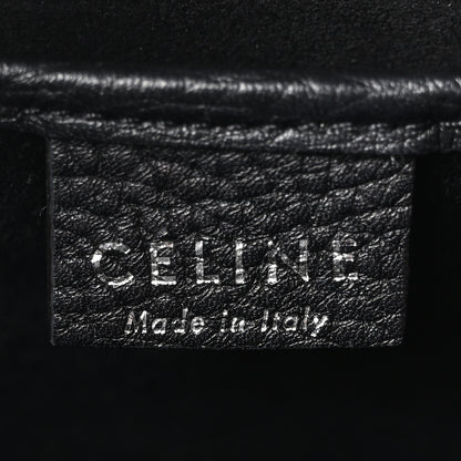 Celine Drummed Calfskin Nano Luggage Black 6 of 9