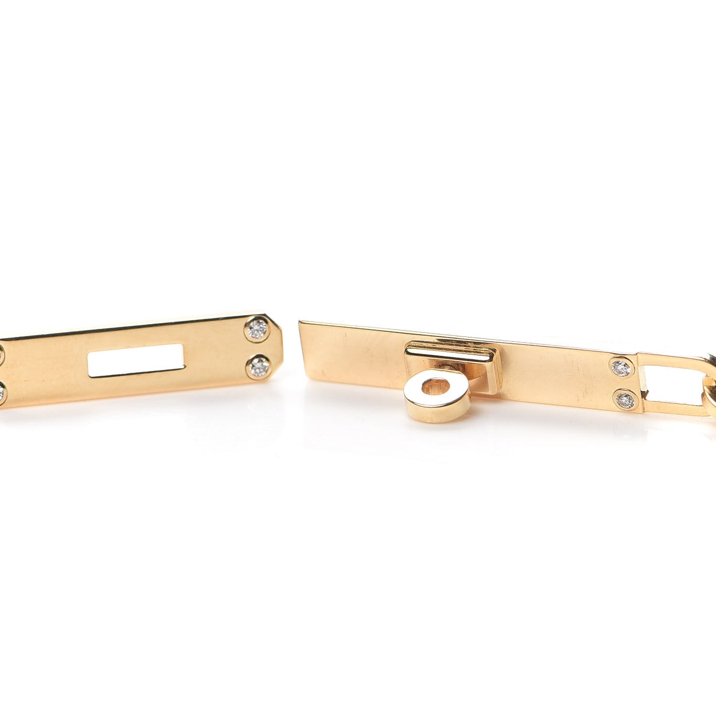 18K Yellow Gold Diamond PM Kelly Chaine Double Tour Necklace