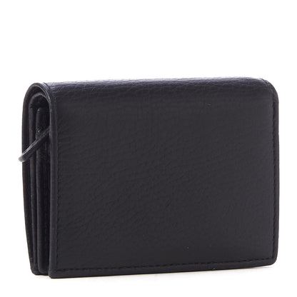 Gucci Pebbled Calfskin GG Marmont Card Case Black 2 of 8