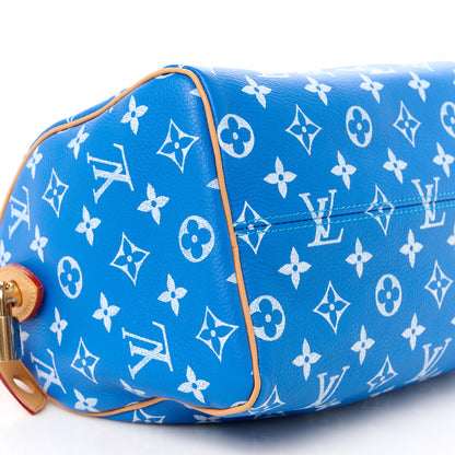 Louis Vuitton Calfskin Monogram Speedy P9 Bandouliere 25 Blue 15 of 16
