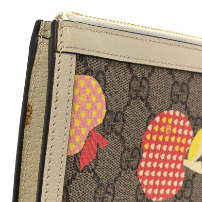 Gucci GG Supreme Monogram Les Pommes Interlocking G Wristlet Pouch  Beige Multicolor Mystic White 12 of 13