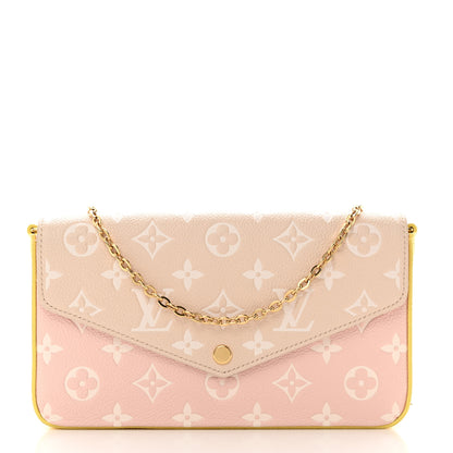 Louis Vuitton Empreinte Spring in the City Felicie Pochette Chain Wallet Pink Beige Yellow 1 of 10