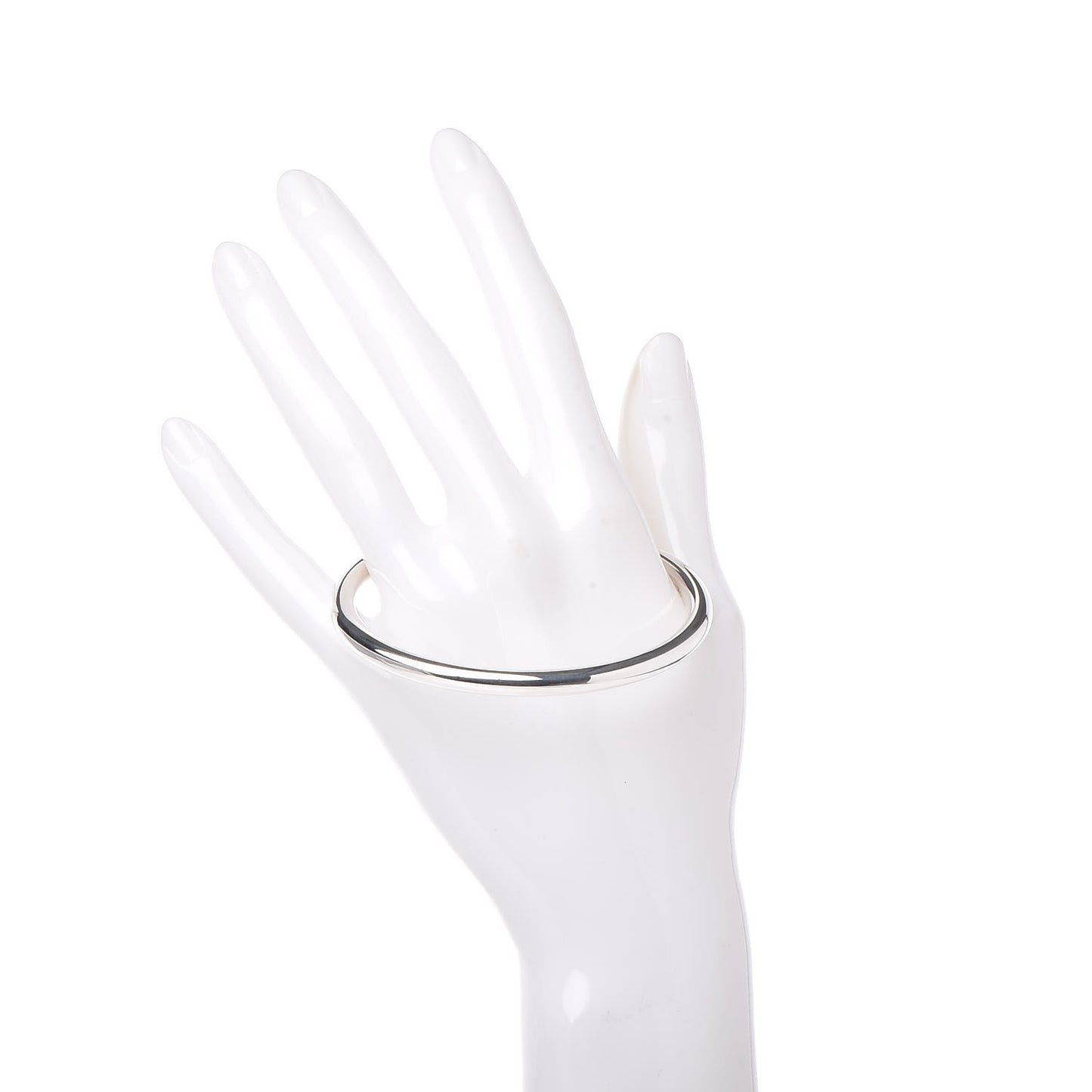 Sterling Silver Return to Narrow Circle Edge Cuff Bracelet