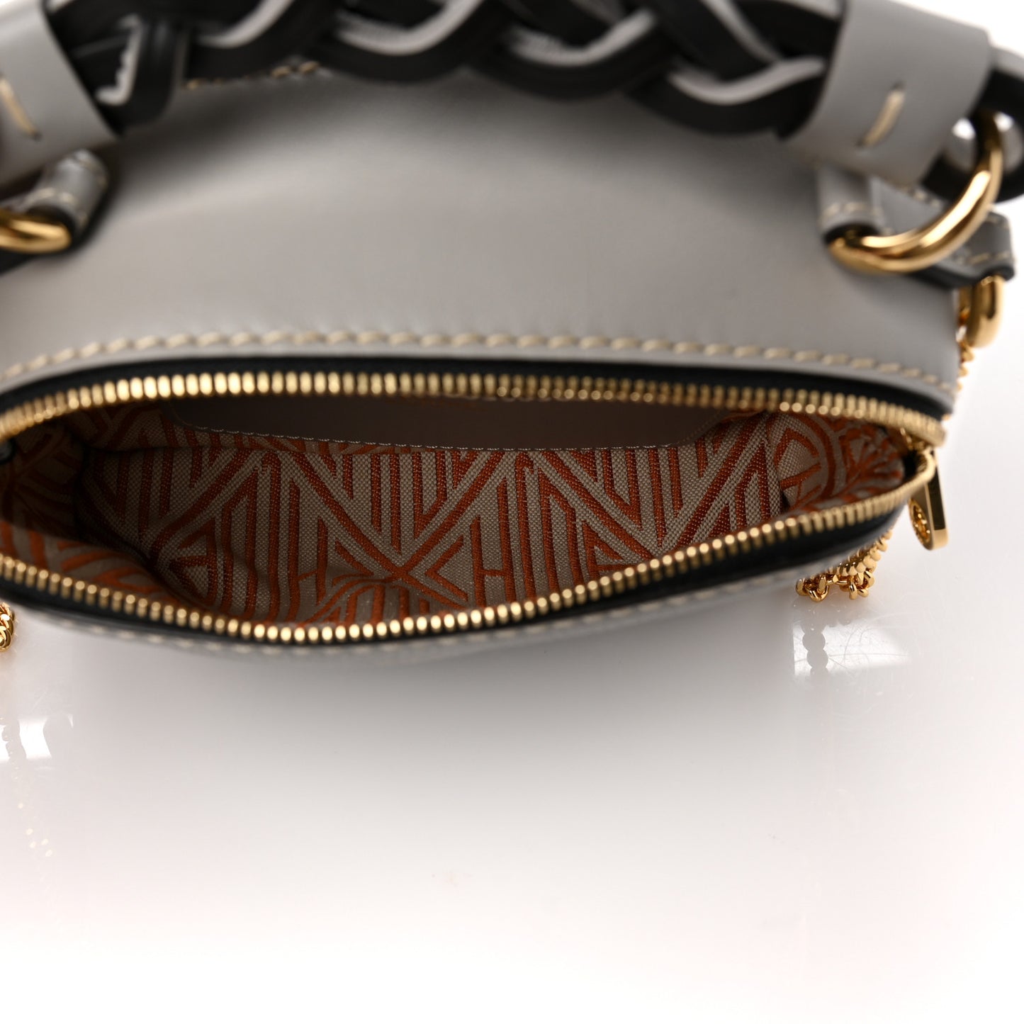 Calfskin Mini Daria Chain Bag Stormy Grey