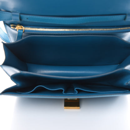 Celine Liege Calfskin Medium Classic Box Flap Bag Turquoise 5 of 10