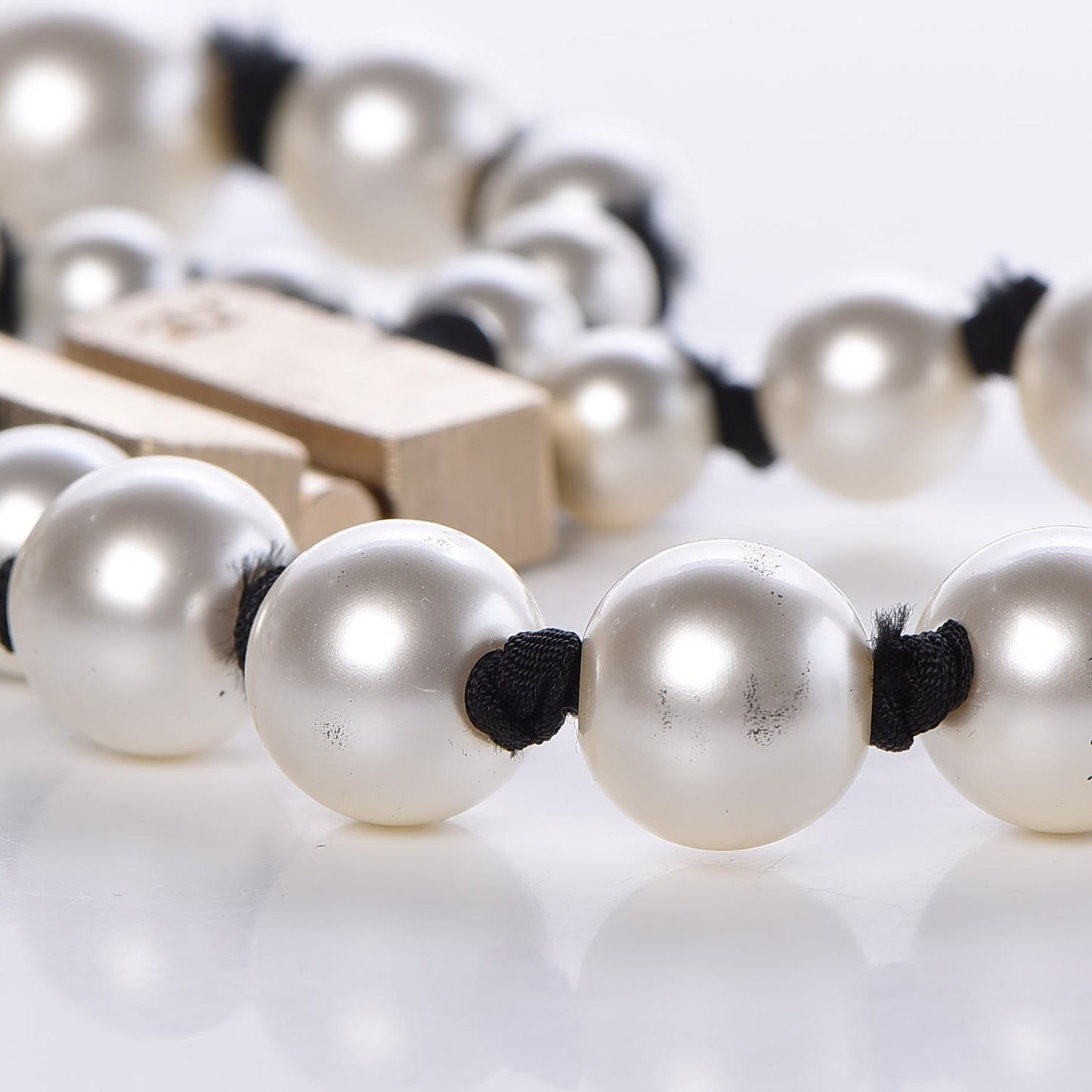 Pearl Ribbon Multi Strand Bracelet Gold