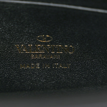 Valentino Garavani Calfskin Rockstud Wallet On Chain Black 6 of 10