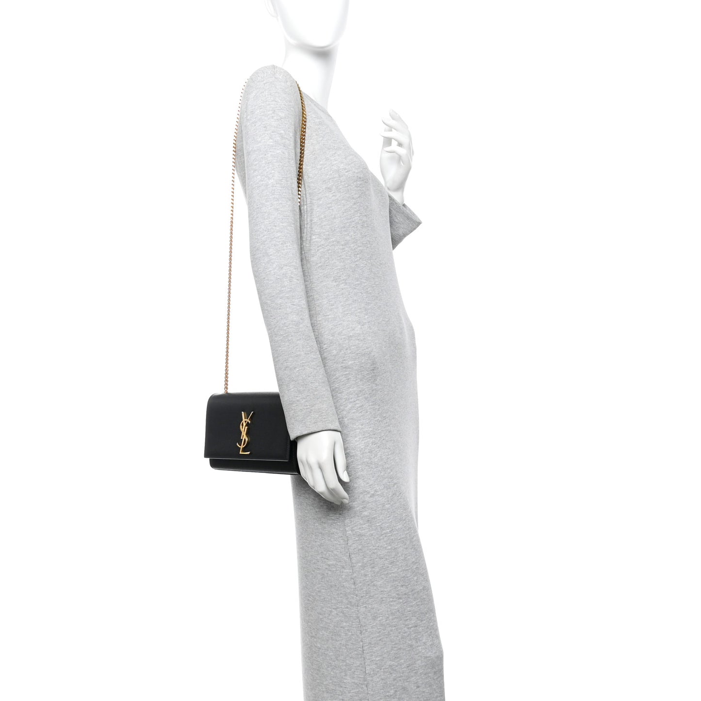 Grain De Poudre Small Monogram Kate Satchel Black