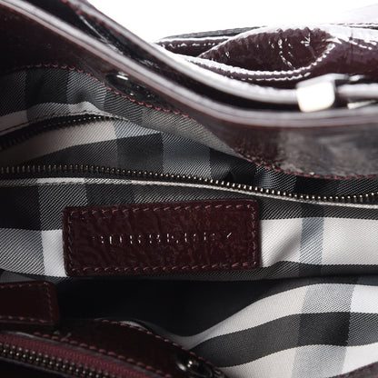 Burberry Patent Small Healy Knot Hobo Plum 8 of 11