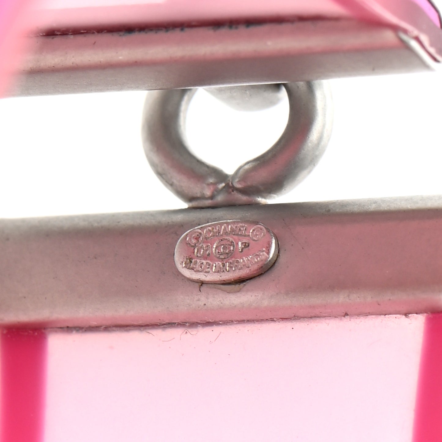 Rubber Logo Bracelet Pink Orange