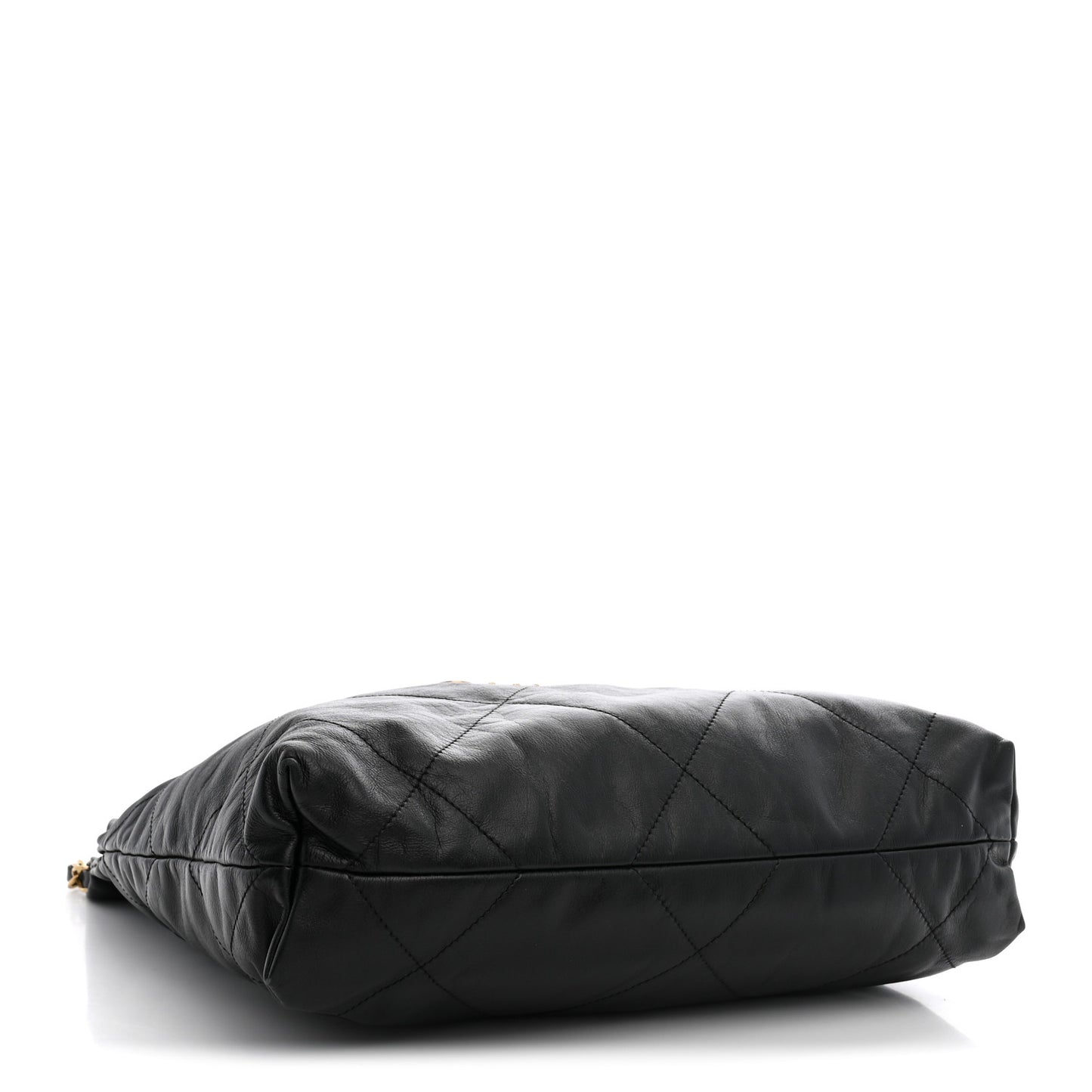 Shiny Calfskin Quilted Small Chanel 22 Black