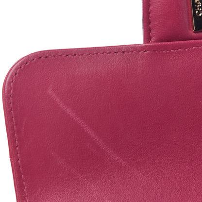 Chanel Lambskin Chevron Quilted Mini Square Flap Fuchsia 14 of 16