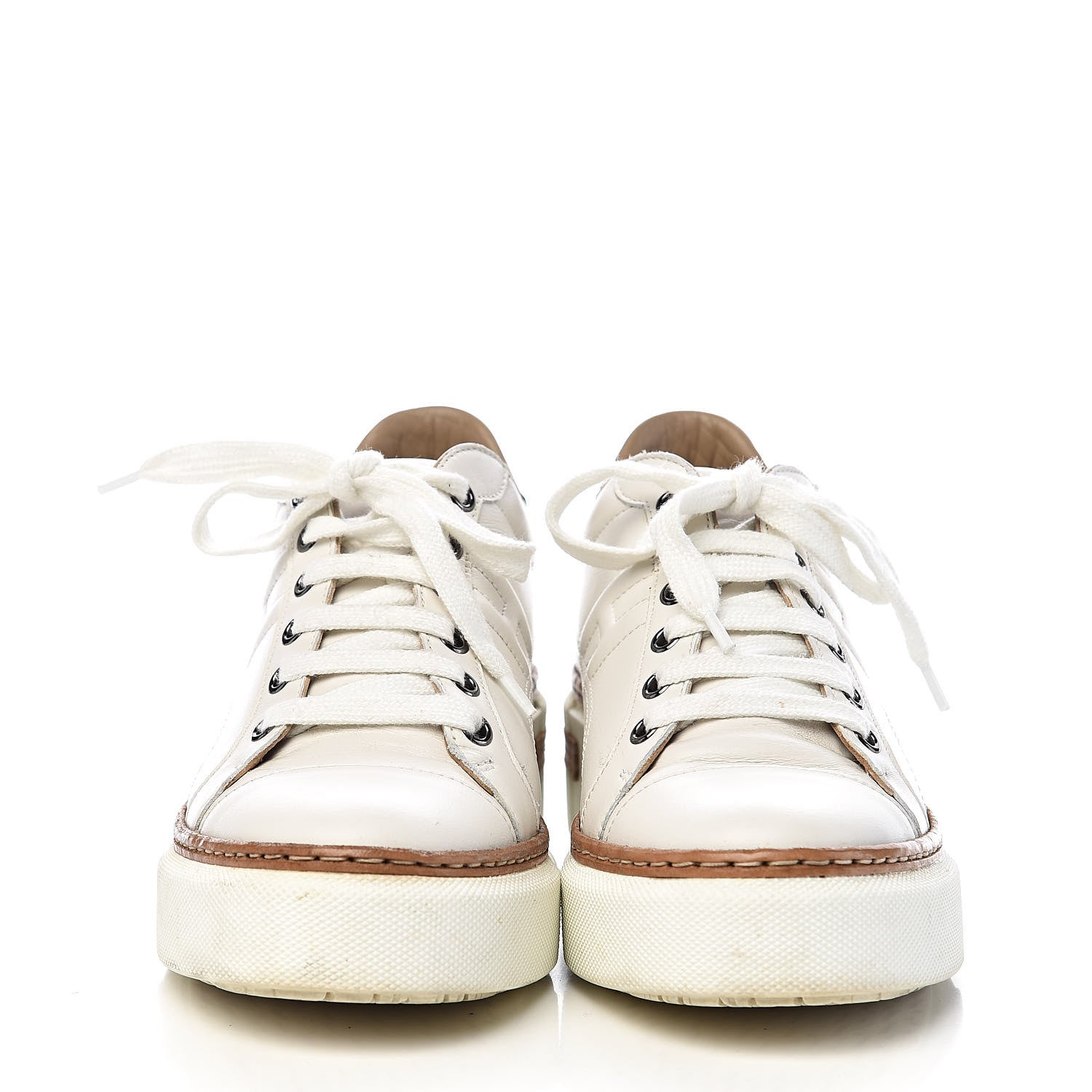Hermes Calfskin Polo Sneakers 36.5 White 2 of 14