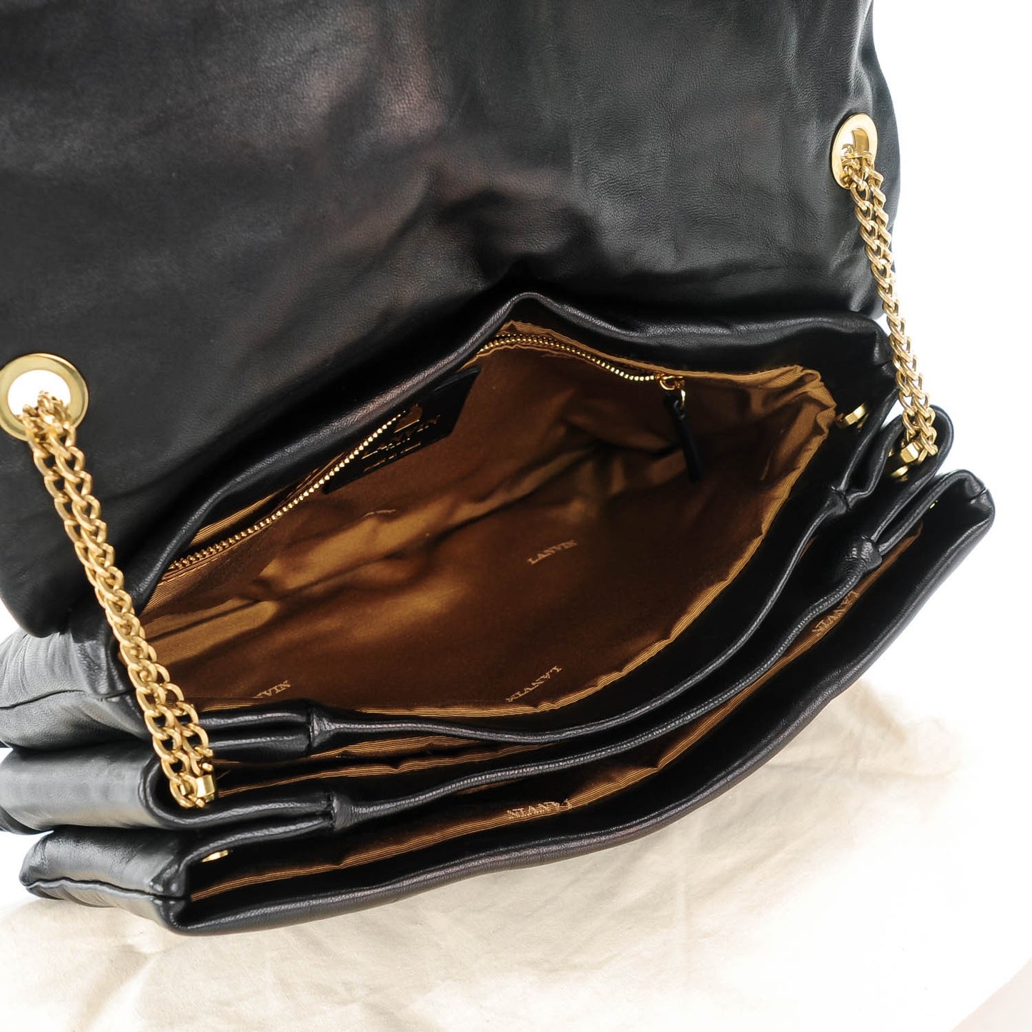 Lambskin Quilted Medium Sugar Flap Shoulder Bag Black