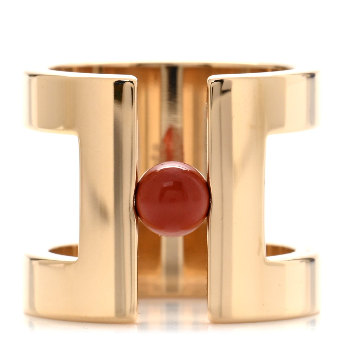 Permabrass H Perle Scarf Ring Rouge