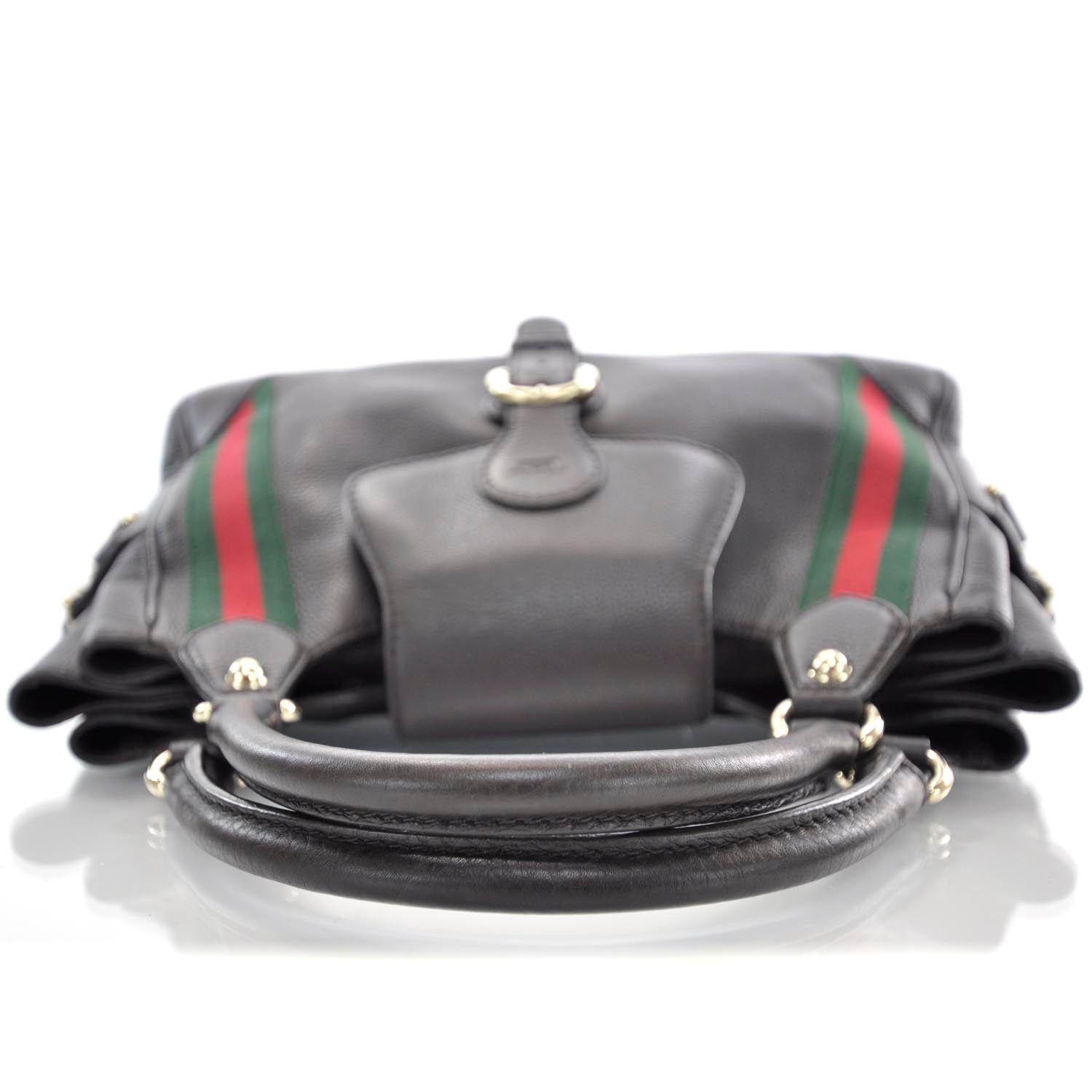 Gucci Calfskin Medium Heritage Shoulder Bag Brown 5 of 10