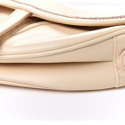 Christian Dior Grained Calfskin Saddle Bag Beige 18 of 19