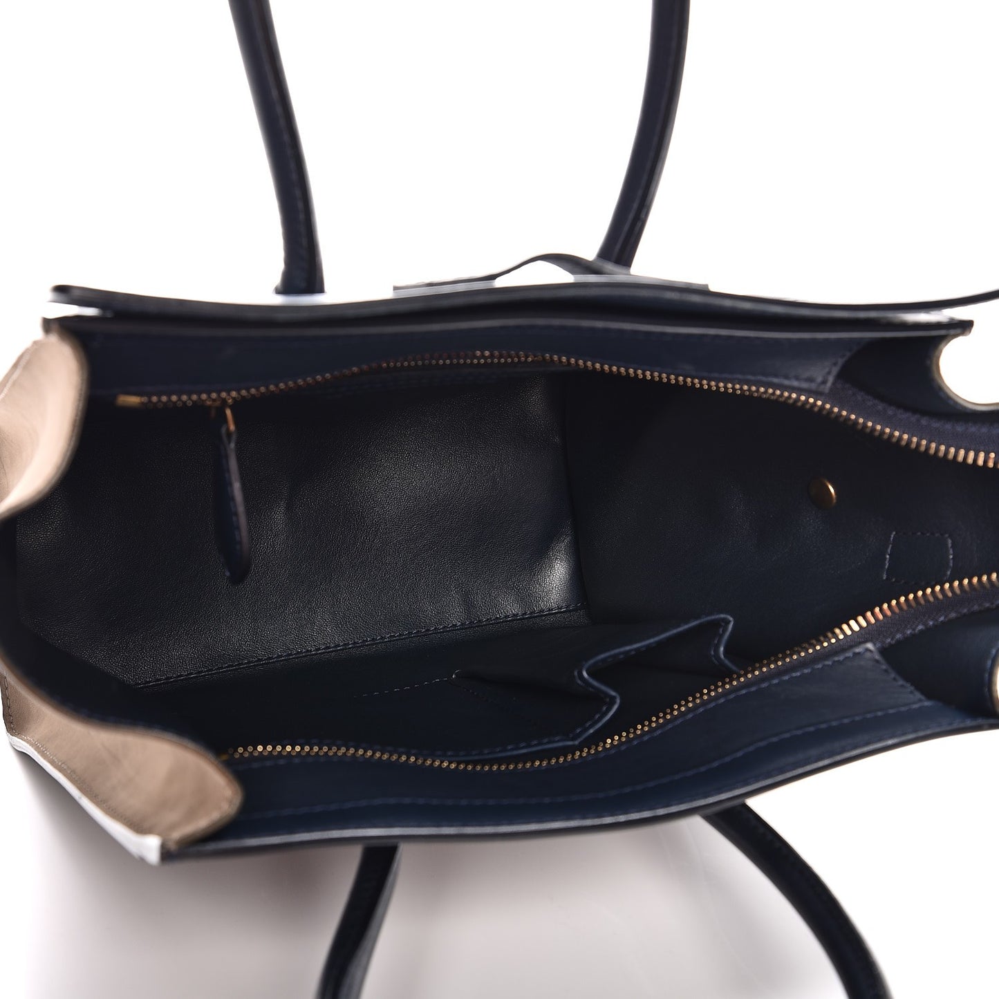 Smooth Calfskin Nubuck Micro Tri-Color Luggage Marron
