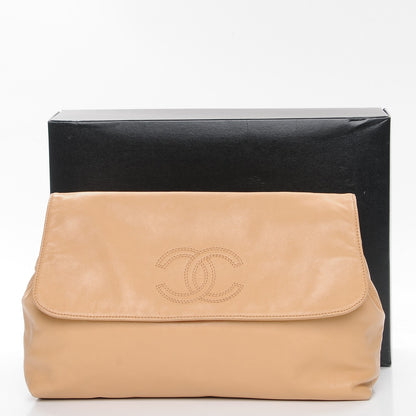 Chanel Lambskin CC Flap Clutch Beige 11 of 11