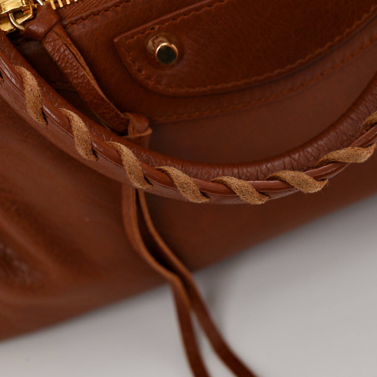 Agneau Classic Gold Hardware City Marron Cognac