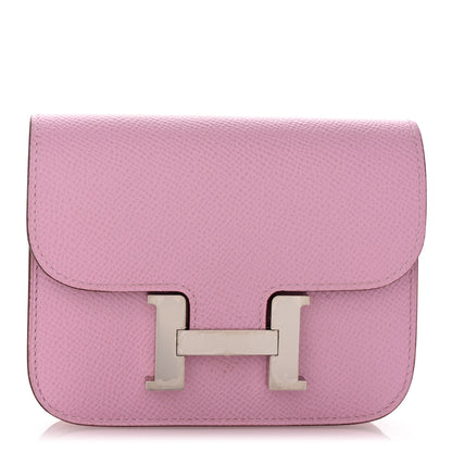 Hermes Epsom Constance Slim Wallet Mauve Sylvestre 1 of 9