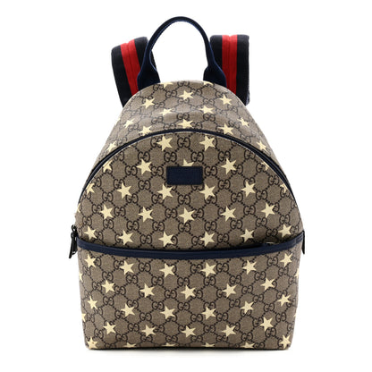 Gucci GG Supreme Monogram Stars Childrens Backpack Beige Ebony Yellow Royal 1 of 12
