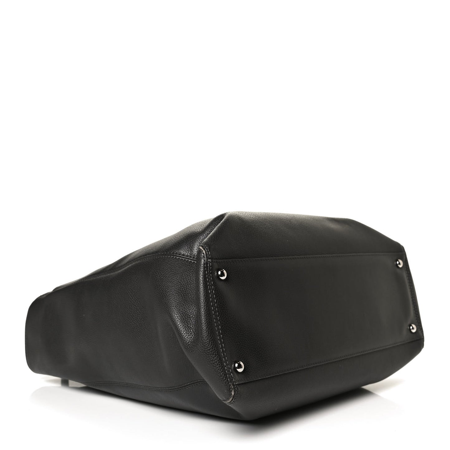 Calfskin Tall Cerf Tote Dark Grey