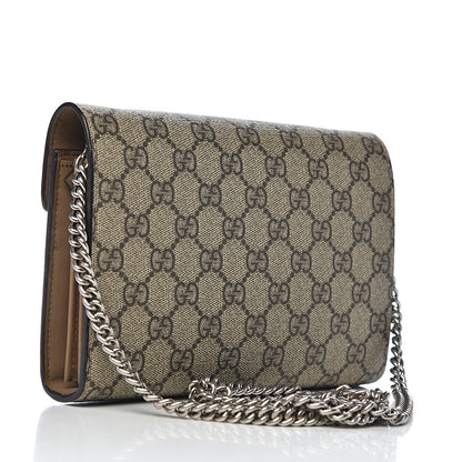 Gucci GG Supreme Monogram Mini Dionysus Chain Wallet Beige Taupe 3 of 10