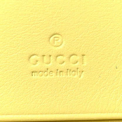 Gucci Calfskin Matelasse GG Marmont Mini Wallet On Chain Banana 6 of 9