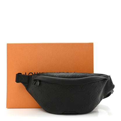 Louis Vuitton Calfskin Monogram Shadow Discovery Bumbag Black 9 of 9