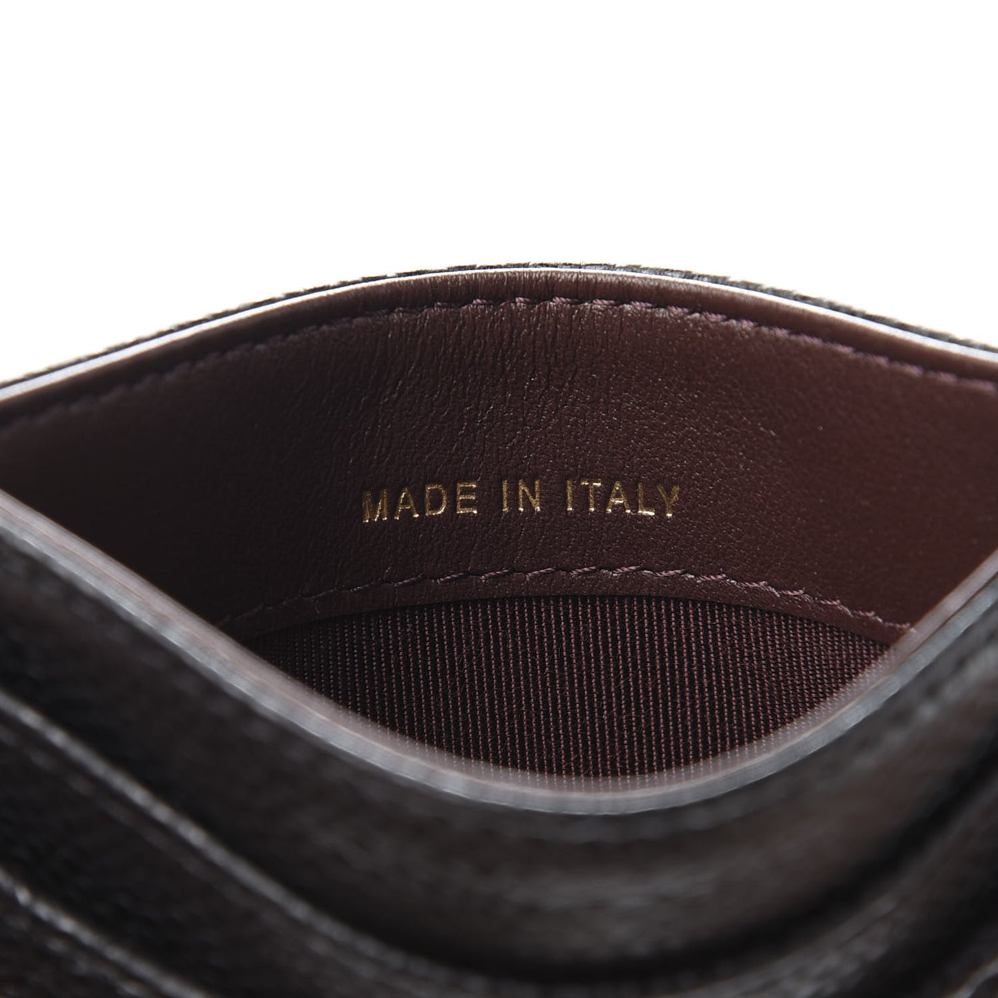 Caviar Quilted Card Holder Black