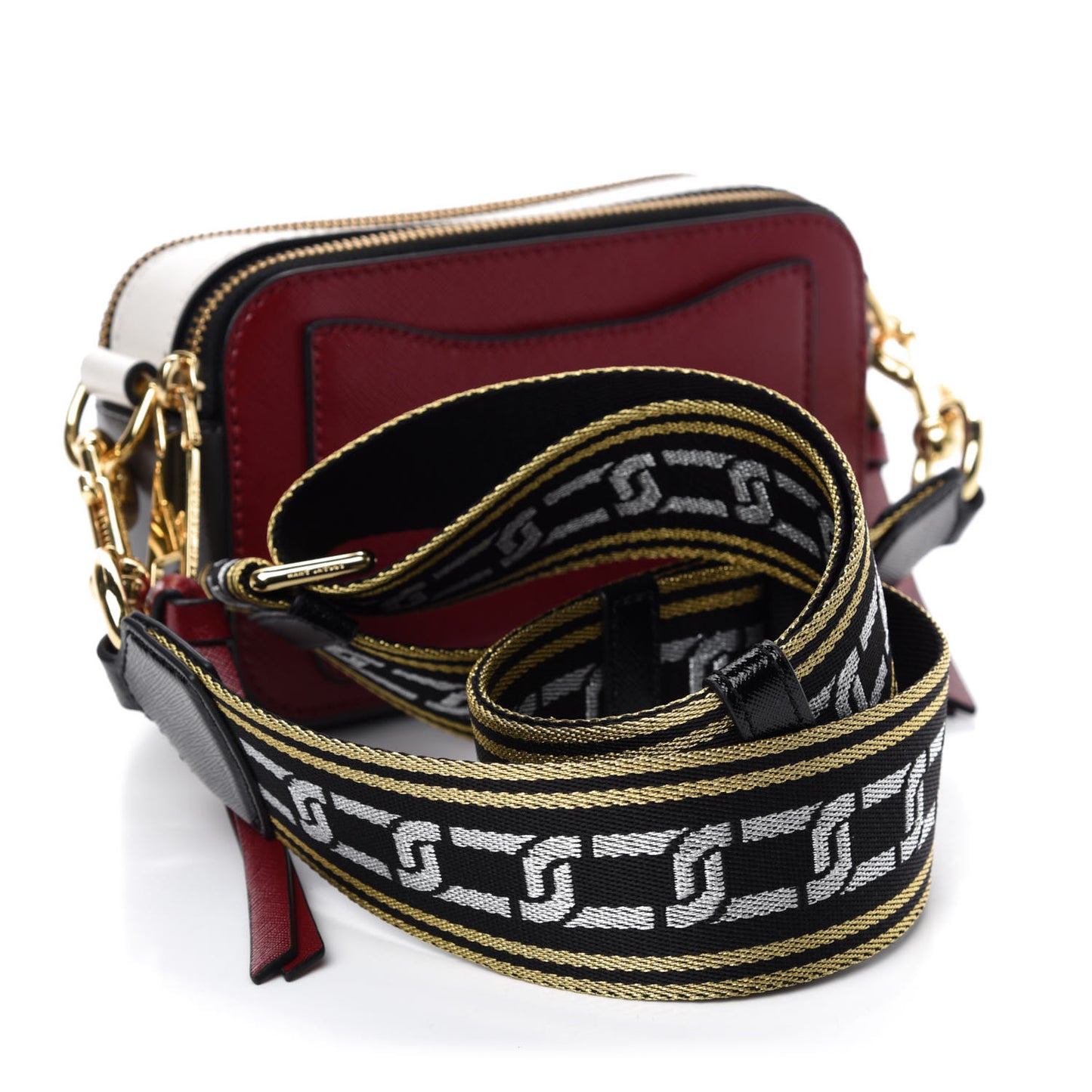 Saffiano Small Snapshot Camera Bag Red Multicolor