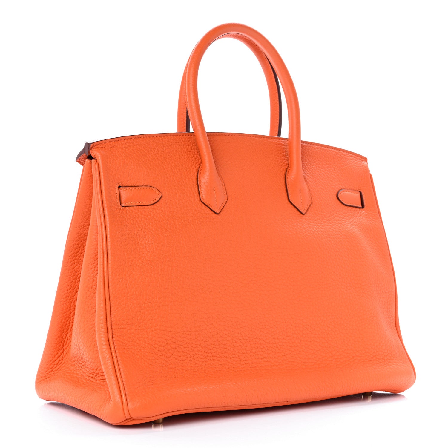 Hermes Taurillon Clemence Birkin 35 Orange 3 of 13