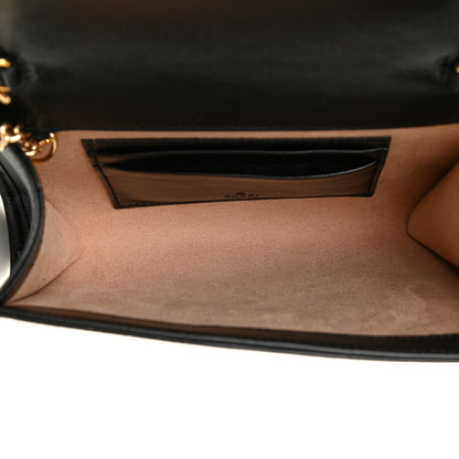 Gucci Textured Calfskin Web Mini Rajah Slim Flap Shoulder Bag Black 5 of 10
