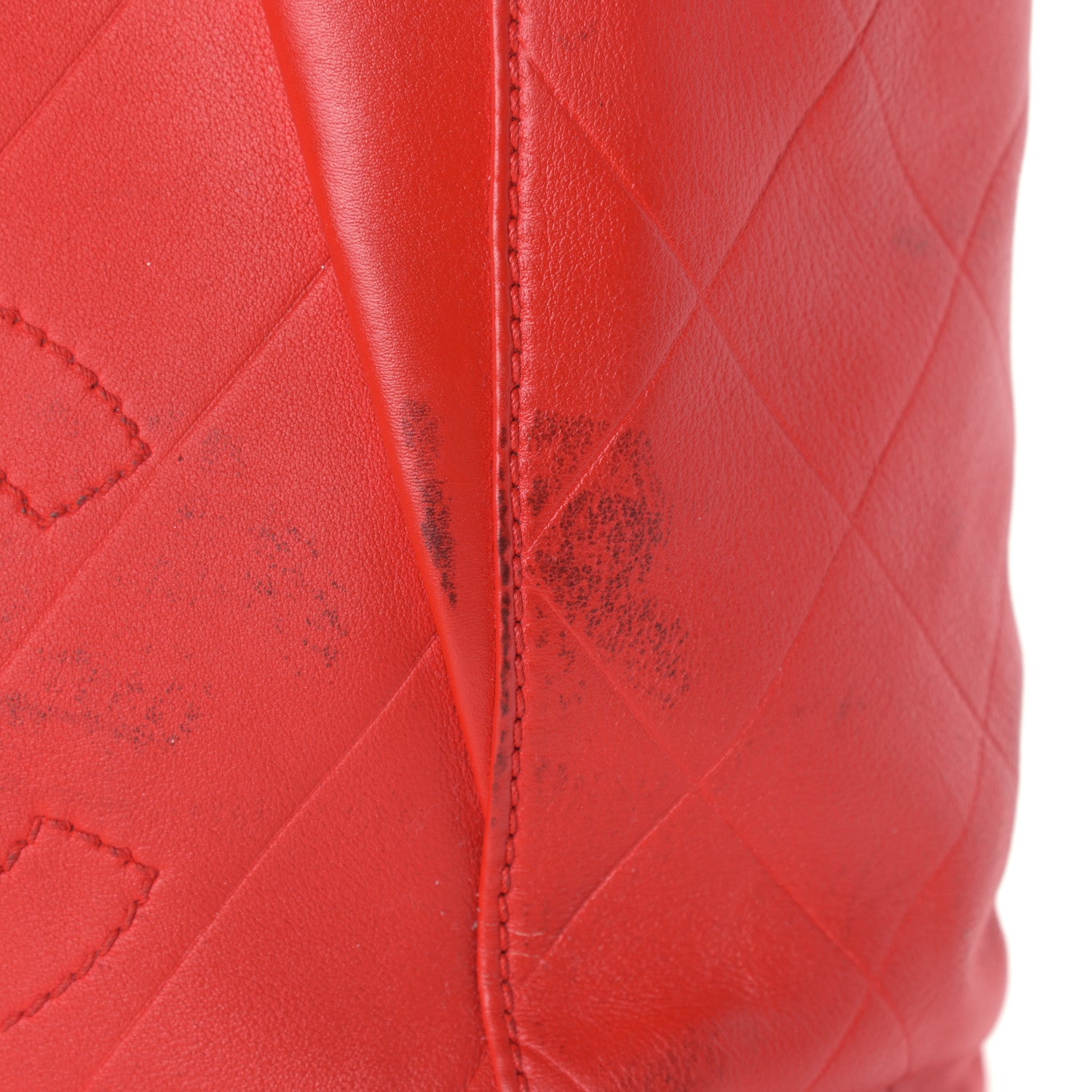 Chanel Calfskin CC Chevron All Day Long Tote Red 17 of 25
