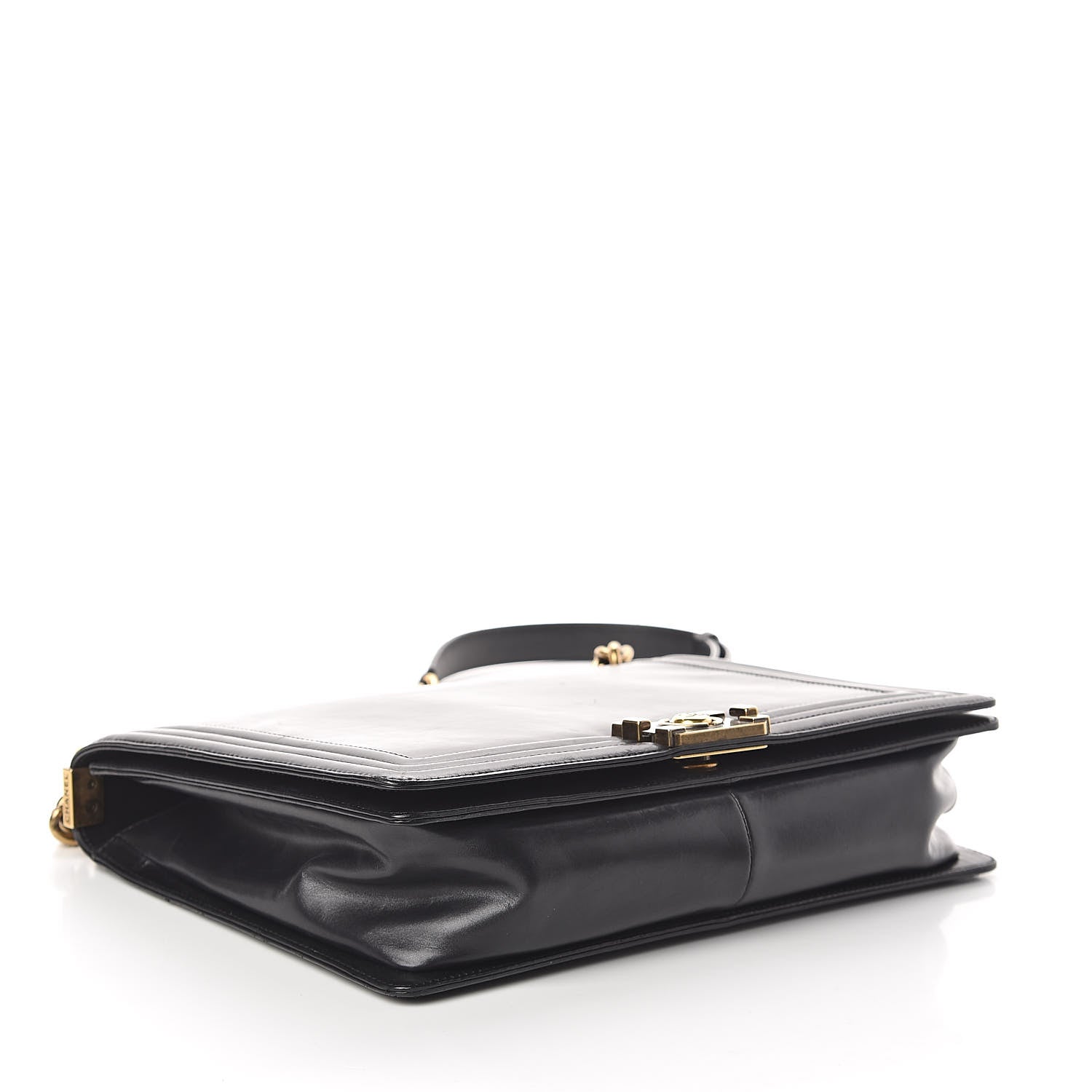 Chanel Glazed Calfskin Large Boy Flap Black 4 of 11