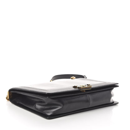 Chanel Glazed Calfskin Large Boy Flap Black 4 of 11